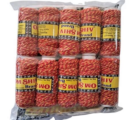 red and yellow mix Moli kalawa dhaga art 53 pack of 10 pcs., Packaging ...