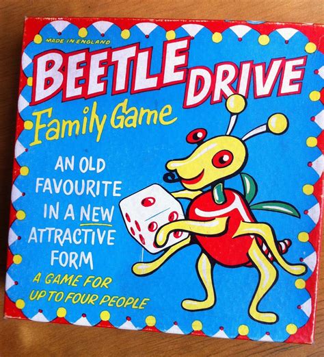 Beetle Drive Family Game Plastic Beetles and by bluevantreasures