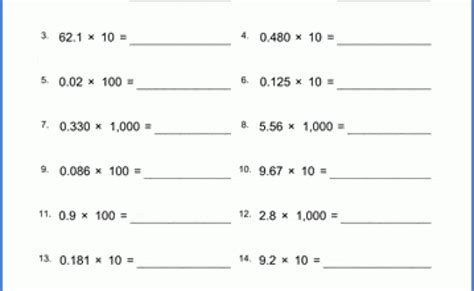 grade 6 multiplication of decimals worksheets free printable k5 learning - decimals worksheets ...