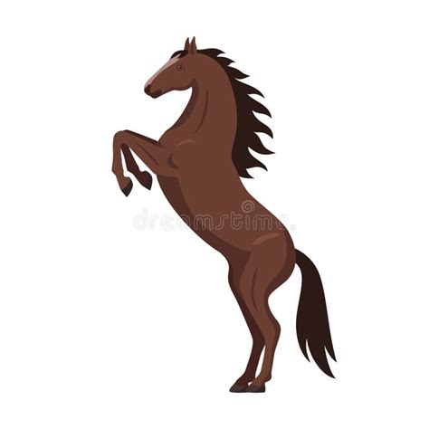 Brown jumping horse stock vector. Illustration of stallion - 256036305