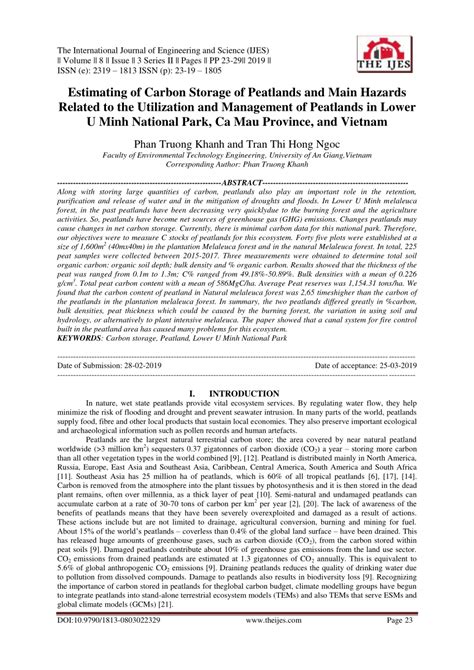 (PDF) Estimating of Carbon Storage of Peatlands and Main Hazards Related to the Utilization and ...