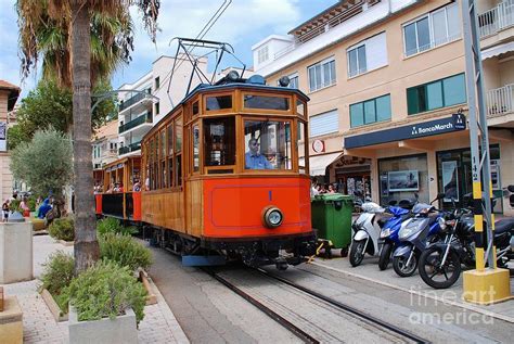 Port de Soller tram in Majorca Photograph by David Fowler