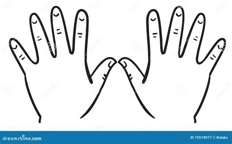 Outline of hands stock vector. Illustration of background - 73518977