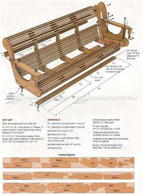 Classic Porch Swing Plans • WoodArchivist