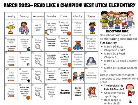 Reading Month - West Utica Elementary School