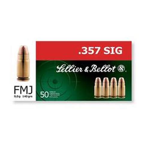 Sellier & Bellot .357 SIG Ammunition 1000 Rounds FMJ 140 Grains ...