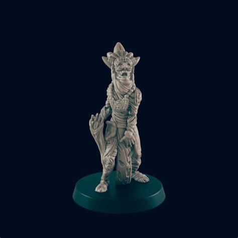 Mummy Lord Miniature 32mm Scale Dnd Miniature Dungeons and Dragons Mini ...