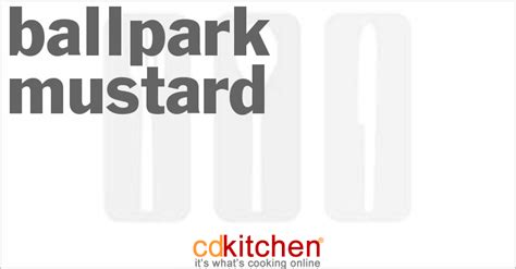 Ballpark Mustard Recipe | CDKitchen.com