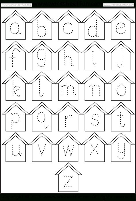 Letter Tracing Worksheets Lowercase - TracingLettersWorksheets.com