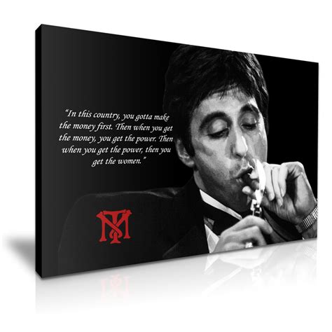 SCARFACE Tony Montana Quote Stretched Canvas Print Wall Art Home Deco ...