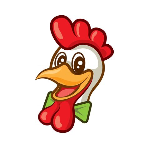 Cartoon cute chicken head character 2753020 Vector Art at Vecteezy