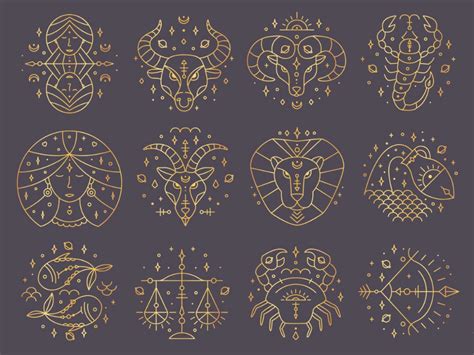 Zodiac Signs Gold | Zodiac symbols, Constellations, Zodiac art