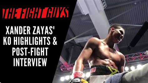 Xander Zayas' KO Highlights From Ringside & Post Fight Interview After Puerto Rico Debut - YouTube