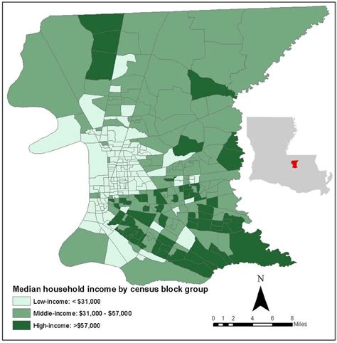 Income distribution in East Baton Rouge Parish, 2000 | Download ...