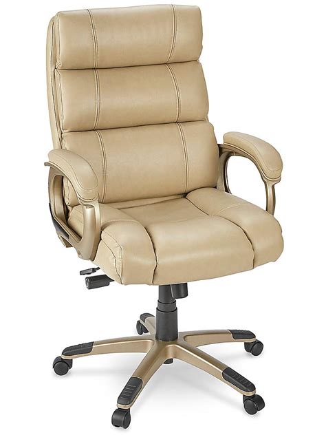 Leather Executive Chair - Beige H-4116BE - Uline