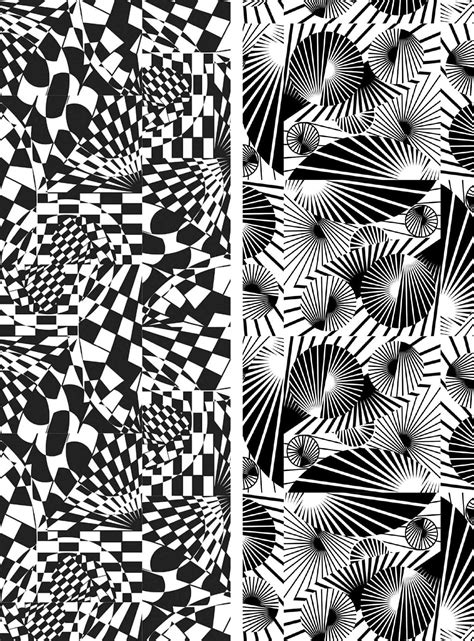 Pattern design inspired by op art on Behance