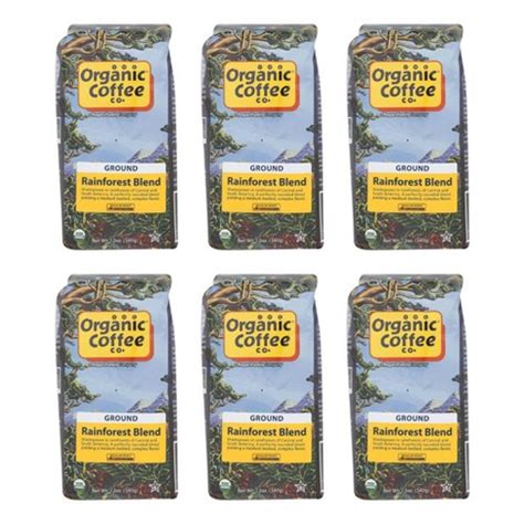 Organic Coffee Company Rainforest Ground Coffee - Case Of 6/12 Oz Bags : Target