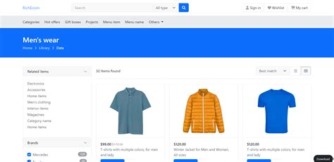 Ecommerce React Template