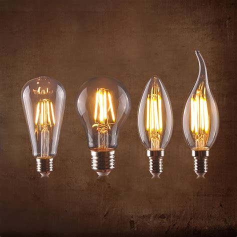 Warm LED Filament Bulb E27 LED Retro Edison Lamp 220V E14 Vintage Candle Light Globe Chandelier ...