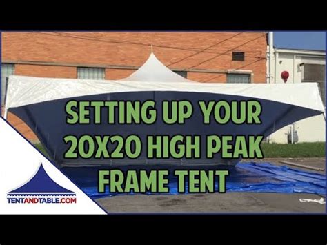 20' x 20' High Peak Frame Tent Setup Instructions | 20x20 Tent Setup ...