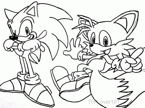 Free Sonic The Hedgehog Coloring Pages Tails, Download Free Sonic The ...