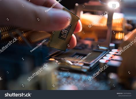 Installation Cpu On Socket Motherboard Stock Photo (Edit Now) 1267530541