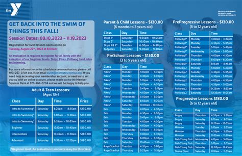 Fall Swim Lessons Information | The Greater Morristown YMCA