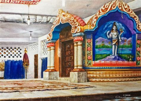 Amritapuri - A painting of Amritapuri's Kali Temple by an...