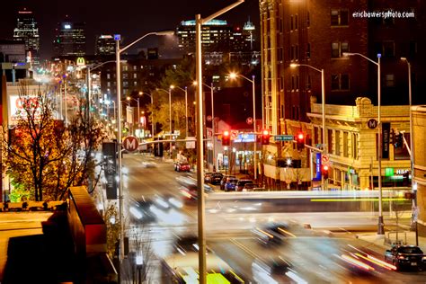 Busy City Street at Night - Midtown KC - Eric Bowers Photoblog