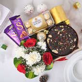 Order Christmas Plum Cake N Flowers Festive Hamper Combo Online, Price Rs.3145 | FlowerAura