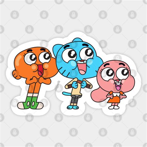 Gumball Darwin Anais - Gumball - Sticker | TeePublic