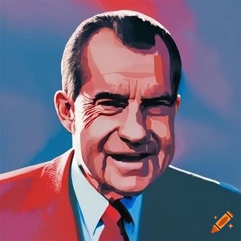 Colorful campaign poster for richard nixon on Craiyon