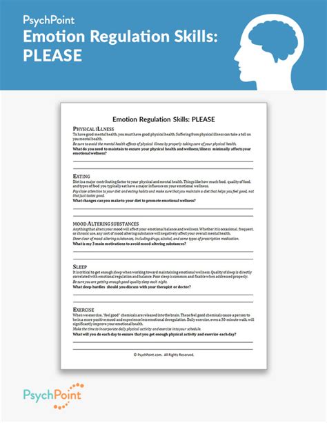 Free Printable Emotional Regulation Worksheets