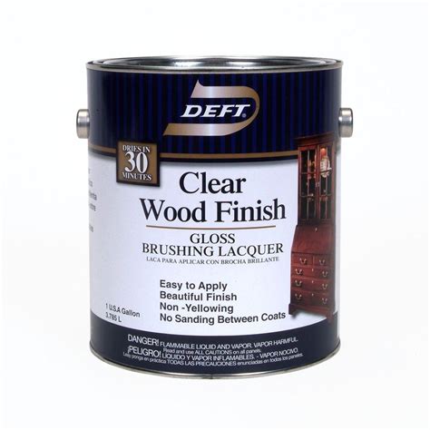 Deft 1 gal. Gloss Interior Clear Wood Finish Brushing Lacquer-01001 ...