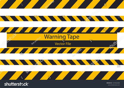 Warning Tape Yellow Black Vector File Stock Vector (Royalty Free ...