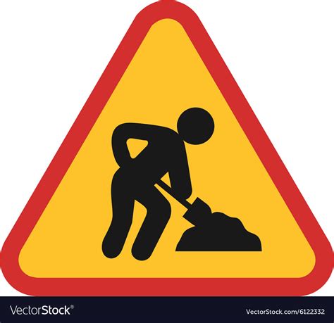 Construction sign Royalty Free Vector Image - VectorStock