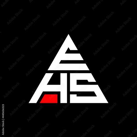 EHS triangle letter logo design with triangle shape. EHS triangle logo ...