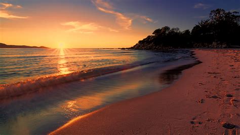 Fondos de pantalla : luz de sol, puesta de sol, mar, bahía, naturaleza, apuntalar, arena ...