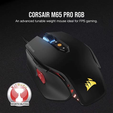 CORSAIR M65 Pro RGB - FPS Gaming Mouse - 12,000 DPI Optical Sensor - Adjustable DPI Sniper ...