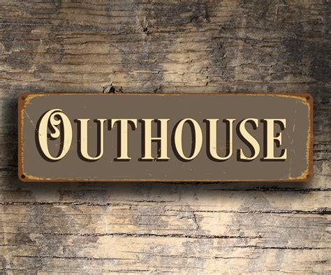 OUTHOUSE SIGN Outhouse Signs Restroom Signs Outdoor