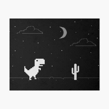 "Night Offline T-Rex Game" Art Board Print for Sale by Livity | Redbubble