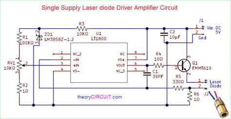 Single Supply Laser Driver Amplifier Circuit