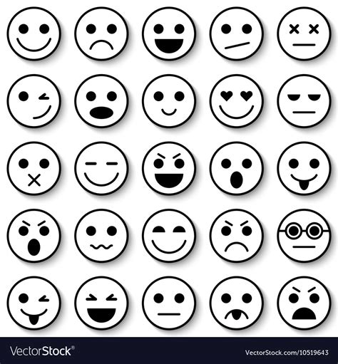 Emoji Emoticon Faces Vector Set Emojis Arkivvektor Royaltyfri | The Best Porn Website