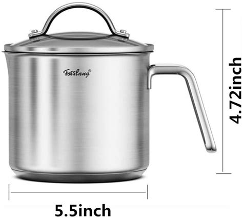 1.5 Quart Stainless Steel Saucepan With Pour Spout, Saucepan With Lid | Premium Snacks ...