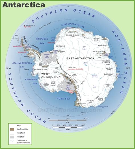 Antarctica Maps | Maps of Antarctica - OnTheWorldMap.com