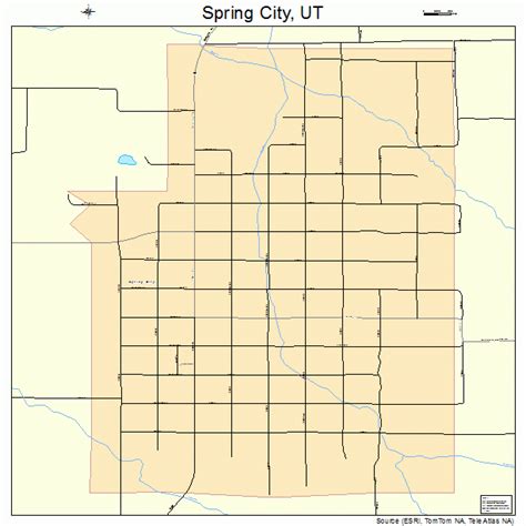 Spring City Utah Street Map 4971730