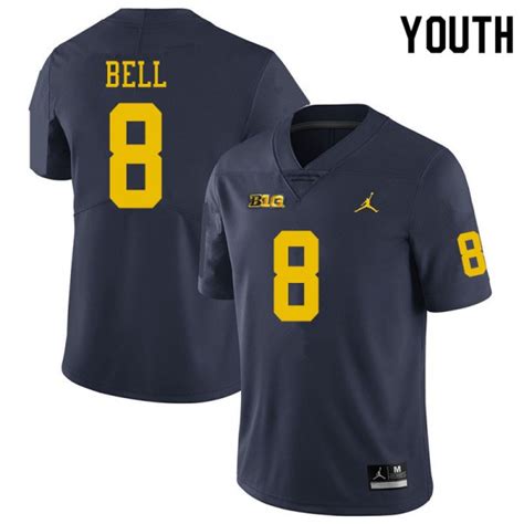 Michigan Wolverines #8 Ronnie Bell Youth Navy College Football Jersey 939186-161 - Ronnie Bell ...