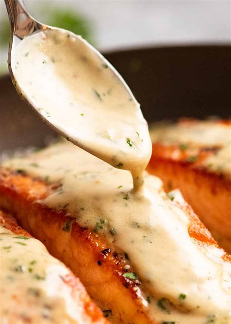 Salmon with Herb & Garlic Cream Sauce | RecipeTin Eats