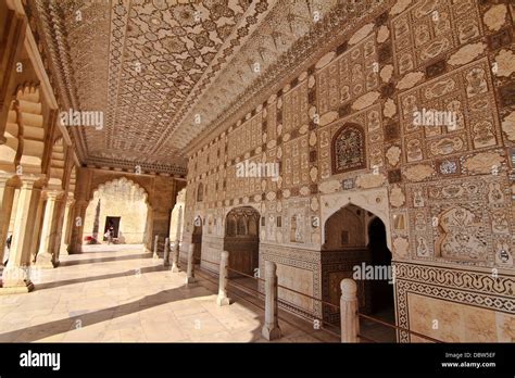 Mirror Palace inside Amer Fort in Amer Rajasthan India Stock Photo - Alamy