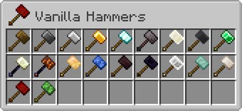 Vanilla Hammers [Forge] - Minecraft Mods - CurseForge